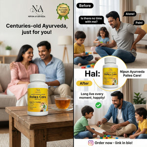 Nipun Ayurveda Piles Care 30 Capsules – Natural Ayurvedic Relief for Piles, Hemorrhoids & Digestive Comfort